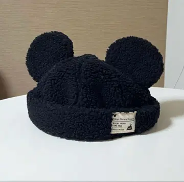 미키마우스 보아캡 모자 귀 포함 복슬복슬 팬캡