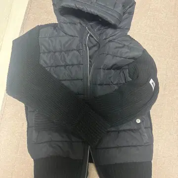 Belinda 후드 부착 다운 자켓 S 블랙