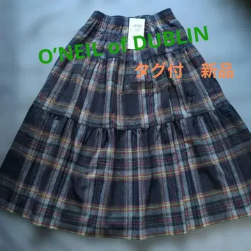 새상품 O'NEIL OF DUBLIN 체크 무늬 플레어 스커트