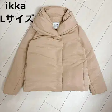 ikka 숄카라 다운 자켓 숏코트 베이지 L