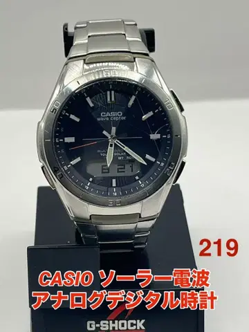 CASIO wave ceptor 솔라 전파 아날로그 디지털 시계 실작동품