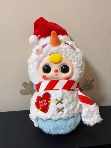 크리스마스 한정판 눈사람 봉제 인형 산타 모자 포함 400% 사이즈