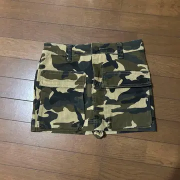 shaggy 샤기 카모 패턴 미니 스커트 y2k