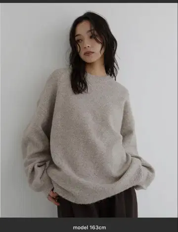 hellam 크루넥 컬러 니트 풀오버 오트밀