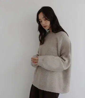 hellam 크루넥 컬러 니트 풀오버 오트밀