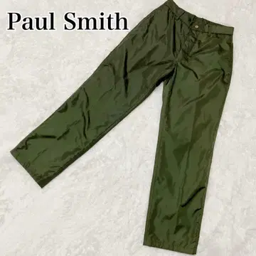 Paul Smith 올리브 그린 슬랙스 사이즈 M 버튼 플라이