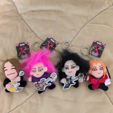 XJAPAN 봉제 인형 키링 4체 세트