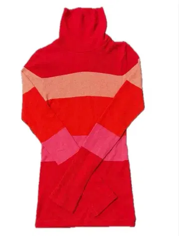 새상품급 유니클로 터틀 니트 히트텍 보더 멀티 컬러