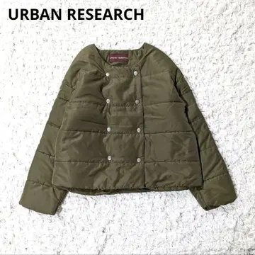 어반 리서치 충전솜 코트 자켓 더블 브레스트 숏 기장 노카라