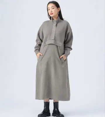 이소재 지퍼 원피스