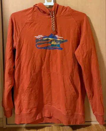 L.L.Bean 오렌지 후드티 LT 사이즈