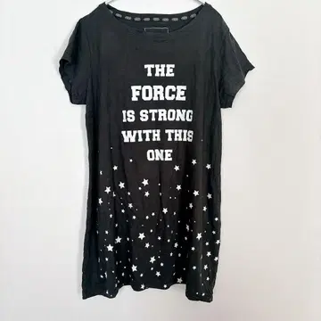 1점 한정판 STAR WARS 반팔 원피스 오샤레 스타 워즈 별 패턴