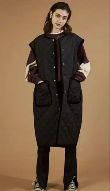 shinzone 슬리브리스 퀼팅 코트