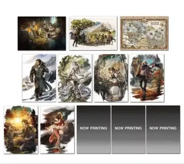 옥토패스 트래블러 포스터 12장 세트