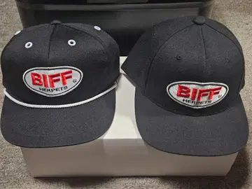 부틱 보라색 잇몸 BIFF 캡 2종 세트