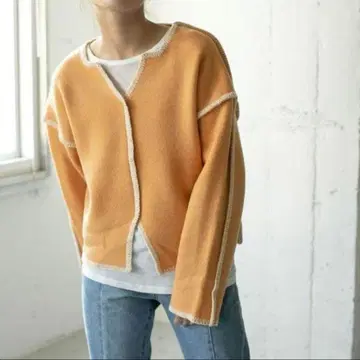 KBF 어반 리서치 니트 오렌지 옐로우 컬러 프리 가을/겨울