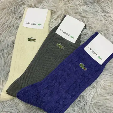 라코스테 LACOSTE 스트레치 리브 삭스 3켤레