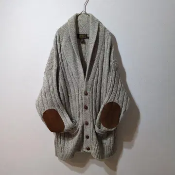 80s EddieBauer USA 숄카라 울 가디건 XL