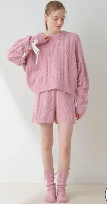 세트 gelato pique (젤라토 피케) 아란 풀오버 sweet