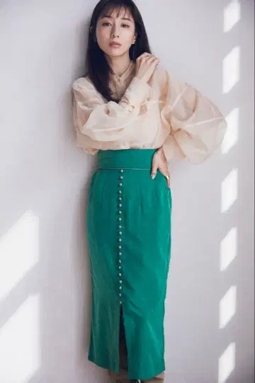 CLANE 다나카 미나미 자카드 플라워 스커트