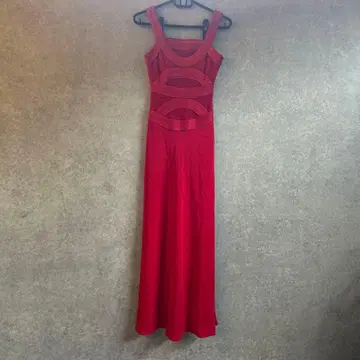 빨간색 비즈 장식 맥시 드레스 롱 드레스 preference