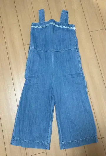 데님 블루 스트랩 오버롤