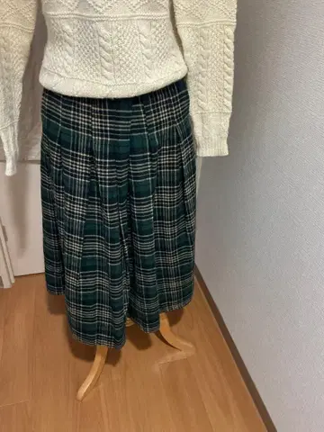 ALL ORDINAR 체크 무늬 플레어 스커트 사이즈 F