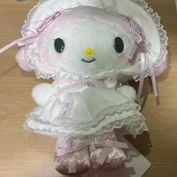 마이멜로디 봉제 인형 산리오 화이트 프릴 디자인