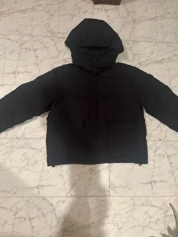 백 넘버 블랙 다운 자켓 M
