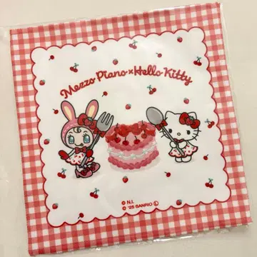 메조 피아노 헬로키티 콜라보 굿즈 손수건 아크릴 스탠드