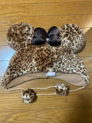 레오파드 무늬 미니 팬캡