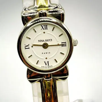 새상품 배터리 Nina Ricci 리본 손목시계 D953 골드