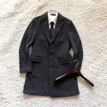 [ 새상품급 ] LARDINI 그레이 울 알파카 체스터 코트 사이즈 44