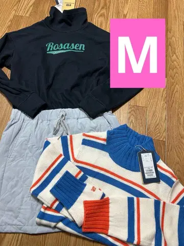 Rosasen 스트라이프 스웨터 M 사이즈