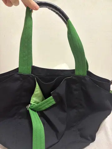 TOKUKO 1er VOL 블랙과 그린 토트백