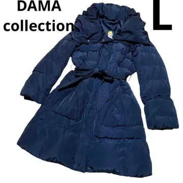 DAMA collection 숄카라 다운 코트 자켓 네이비