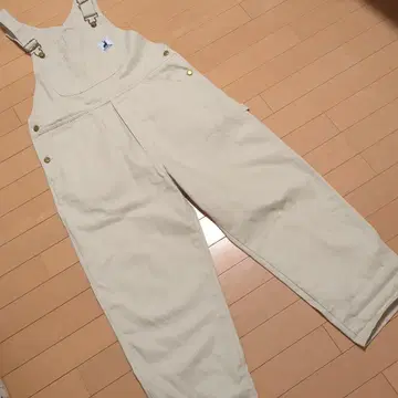 CAPTAIN STAG 베이지 오버롤 살로펫 난연 소재