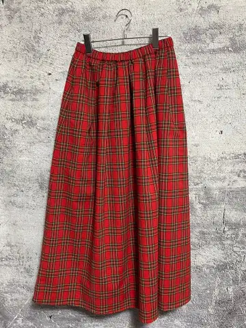 토마스 맥파이 체크 롱 스커트