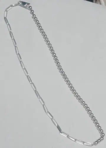 KNOWHOW 노하우 클립 믹스 체인 목걸이 (실버)