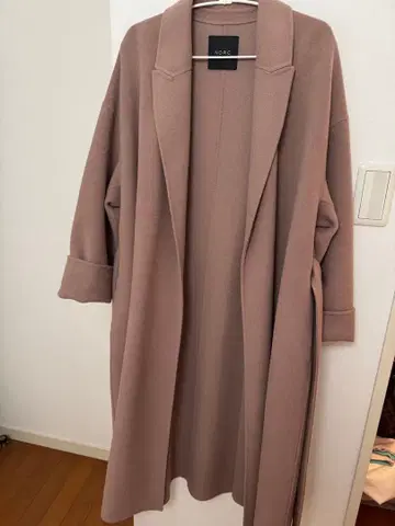 N.O.R.C 핑크 체스터 코트 벨트 포함