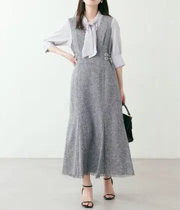 내추럴 꾸뛰르 사이드 벨트 디자인 점프수트 [ 그레이 ]