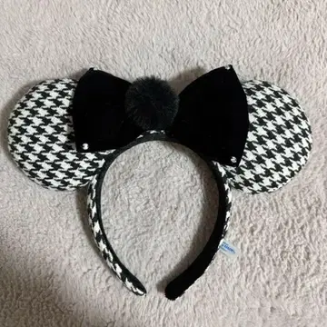 디즈니 머리띠 하운드투스 체크 패턴