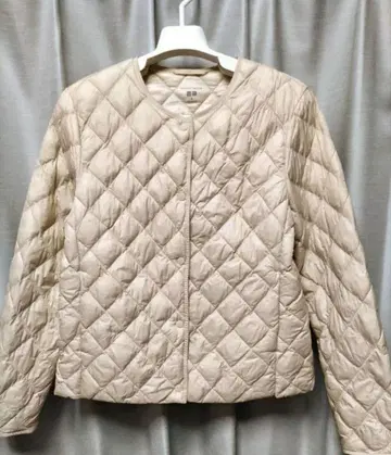 새상품급 유니클로 퍼프 테크 노카라 퀼팅 충전솜 자켓