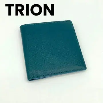 미사용급 TRION 트라이온 접이식 지갑 사이파노 가죽 블루 계열
