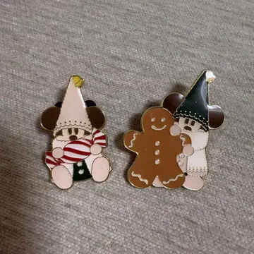 디즈니 미키 진저브레드맨 핀 배지 세트