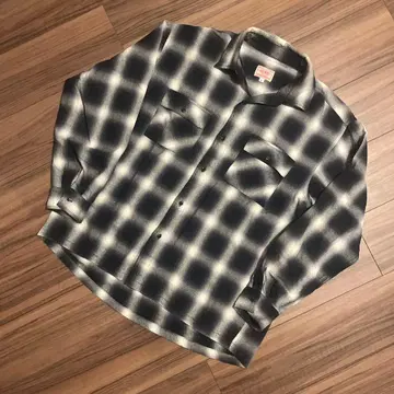 [ size L ] BIG MIKE 옴브레 셔츠 플란넬 셔츠