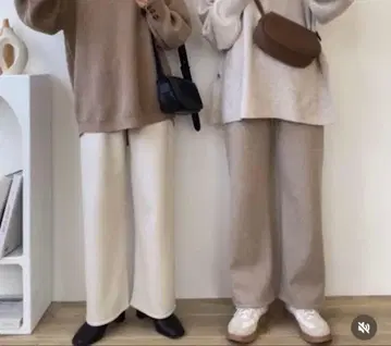 Blate 속기모 와이드 팬츠 에크루