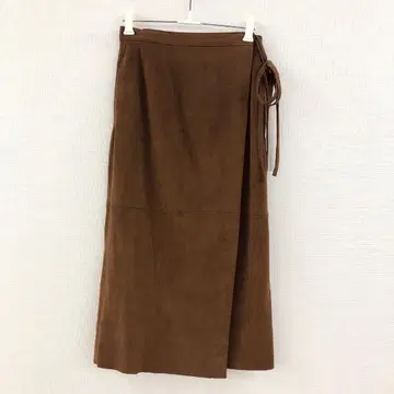 SLY 스라이 브라운 랩스커트 스웨이드풍 롱 스커트