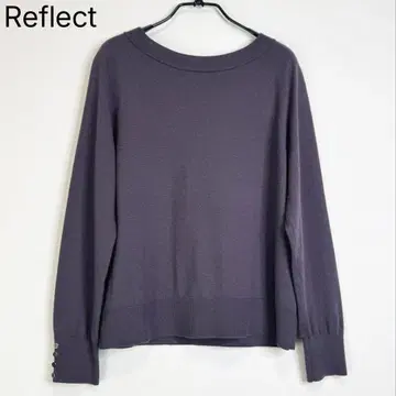 Reflect 울 캐시미어 원단 보트넥 니트