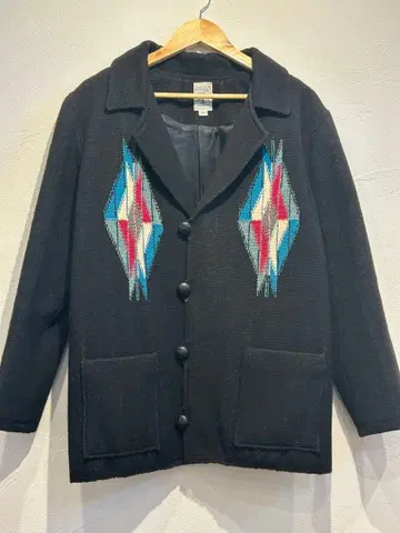 ORTEGA'S 100% 울 치마요 자켓 size M 블랙